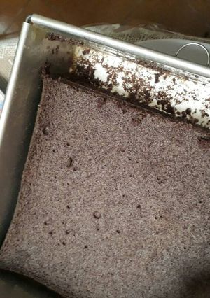 Foto resep Bolu ketan item lapis keju
