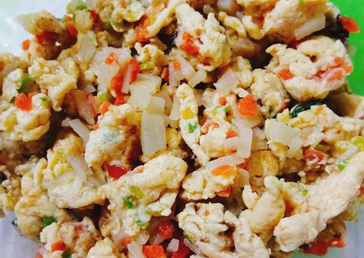 Resep Veggies scrambled egg mpasi 8bulan Anti Gagal