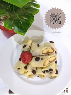 Foto resep Dadar Gulung Vla Coklat Pisang