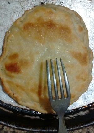Una foto de Postre de Manzana con tapas de empanadas!!