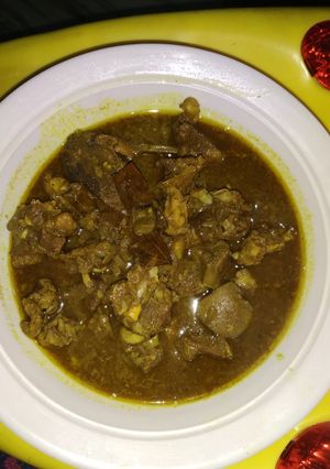 A picture of Desi mutton curry.