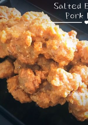 Foto resep Babi Saus Telur Asin | Salted Egg Yold Pork Belly