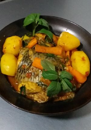 A picture of Fish and Irish Potatoes.