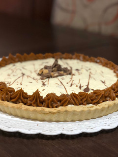Una foto de Tarta de banana split