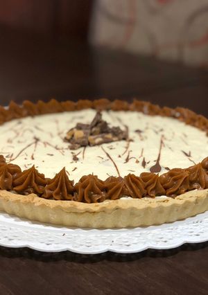 Una foto de Tarta de banana split
