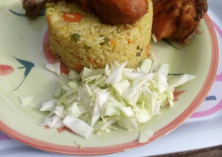 Fried rice and chicken