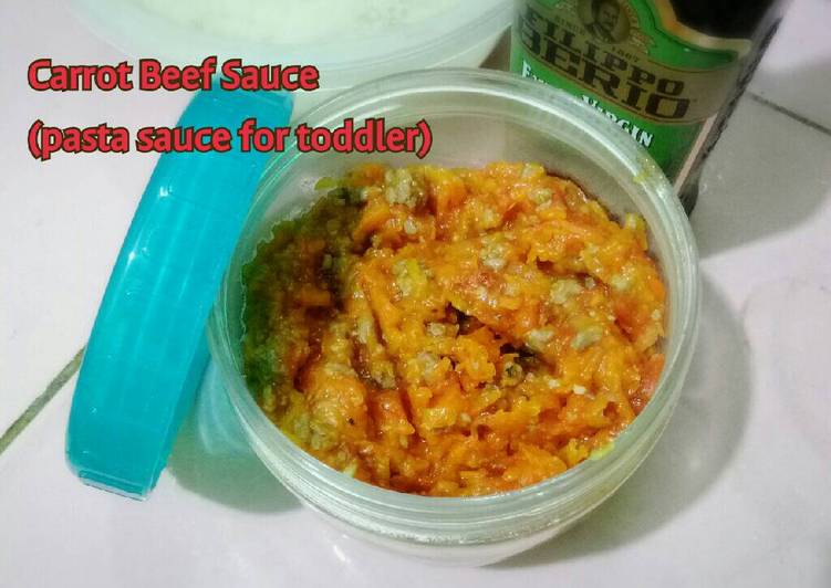 Carrot Beef Sauce (pasta sauce for toddler)