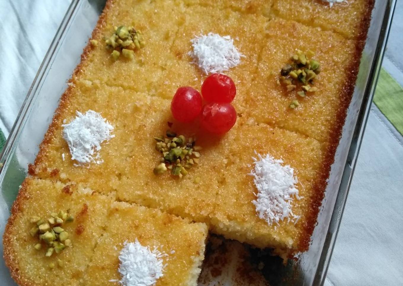 Basbousa - Semolina Cake