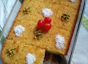 Foto resep Basbousa - Semolina Cake