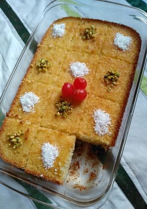 Foto resep Basbousa - Semolina Cake