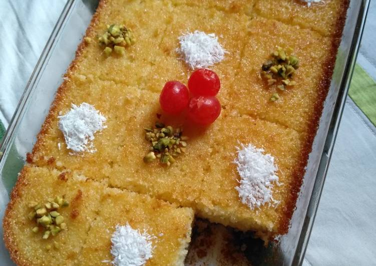 Resep Basbousa - Semolina Cake yang Enak