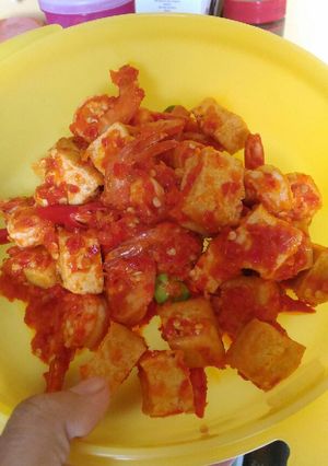 Foto resep (8) Balado udang tahu
