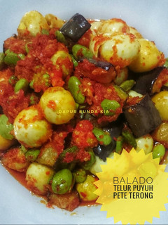 Foto resep Balado Telur puyuh pete terong
