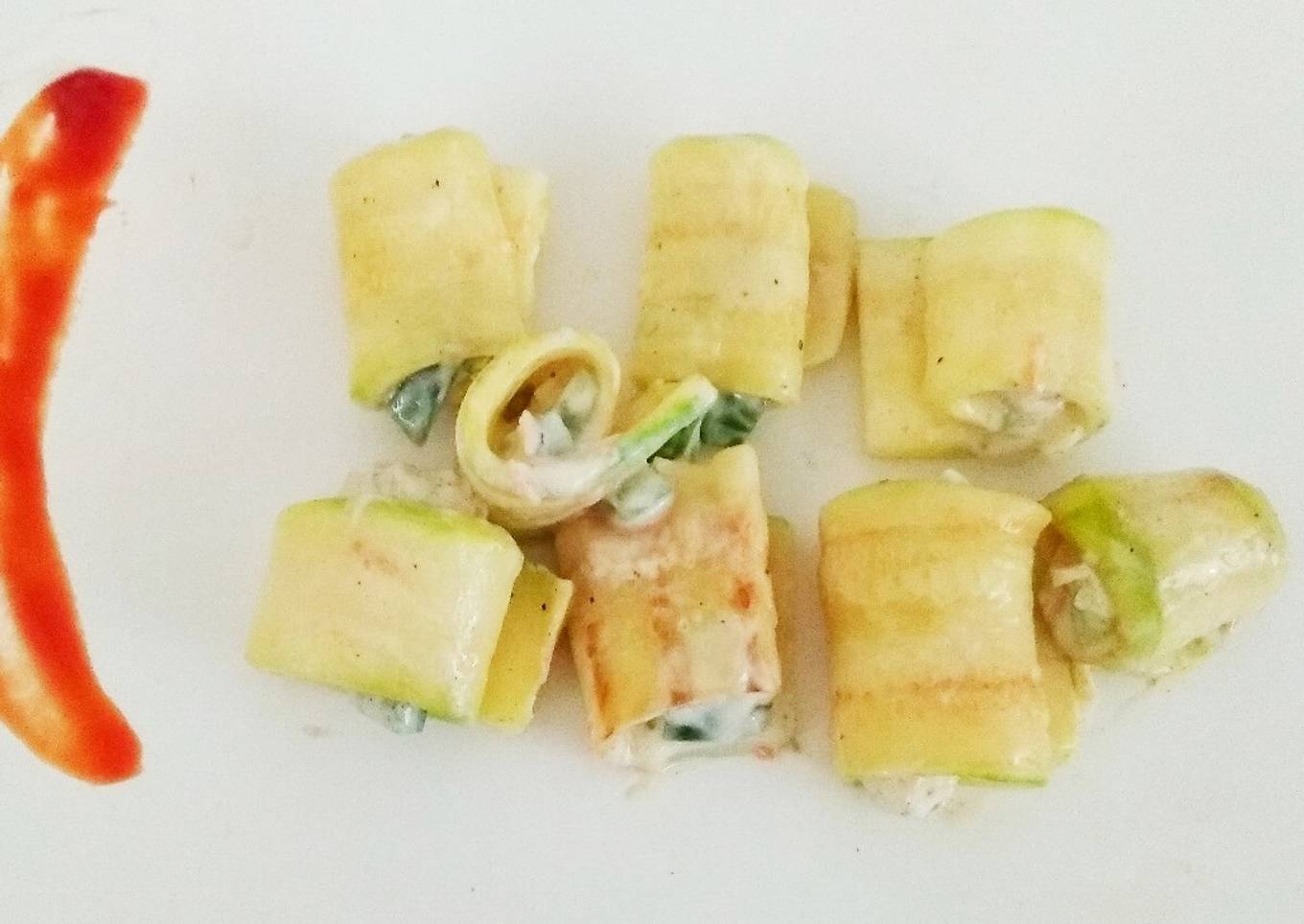 Zucchini Veg Cream cheese Wraps