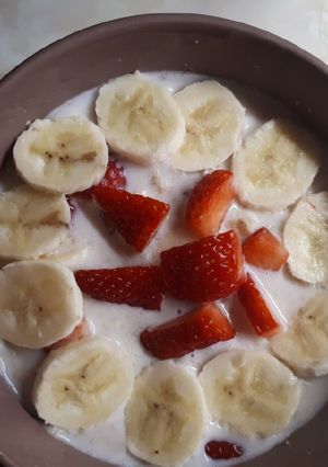 Epres-banános zabkása recept fotója