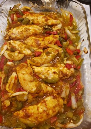 A picture of Easy Oven Baked Chicken Fajitas.