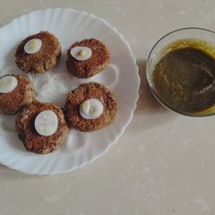 A picture of Green choliya ke kabab.