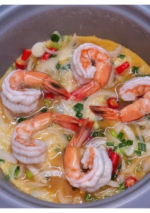 รูปของ ข้าวหน้าไข่หม้อหุงข้าว