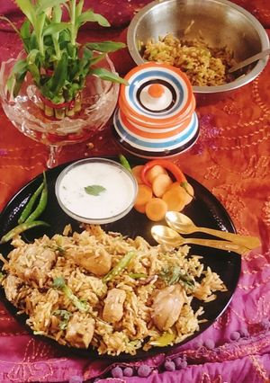 A picture of Hyderabadi Biryani Eid special.