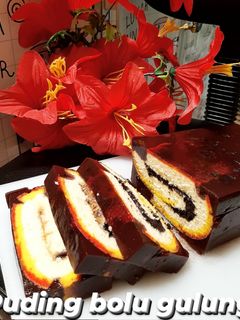 Foto resep Puding bolu gulung