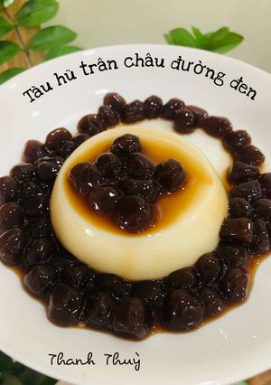Hình của món Tàu hủ trân châu đường đen.