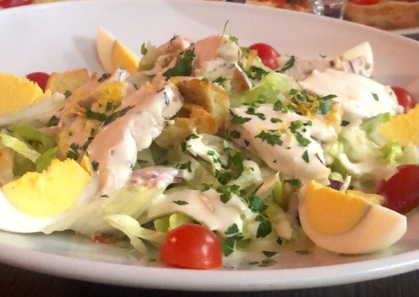 Recipe of Super Quick Homemade Salade ceasar complète