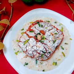 A picture of Carrot Halwa in Sesame kheer.