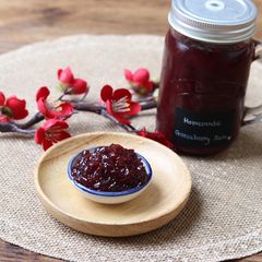 A picture of Homemade gooseberry jam.