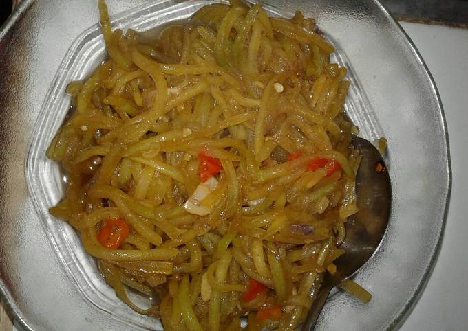 Anti Ribet, Memasak Oseng pepaya pedas manis Enak