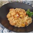 Pad thai de gambas -con fideos de arroz-