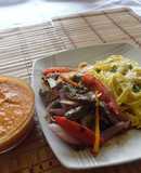 Fetuccinis en salsa huancaina con lomo de res | Estilo James Salaz