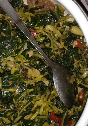 Foto resep Tumis bunga dan daun pepaya