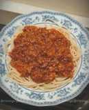 Spaghetti with Ground Beef Sauce