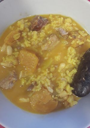 Una foto de Arroz en fresols y naps
