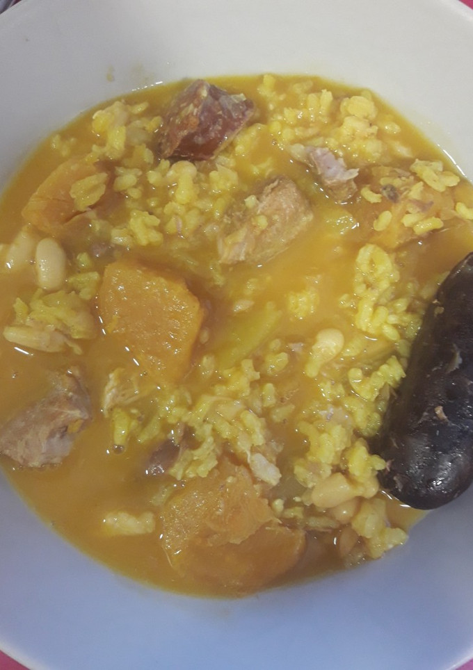 Una foto de Arroz en fresols y naps