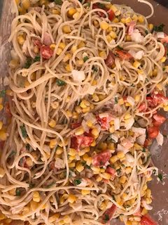 Una foto de Pasta primavera