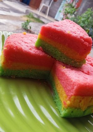 Foto resep Bolu pelangi kukus