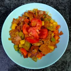 A picture of Chicken salami starter.