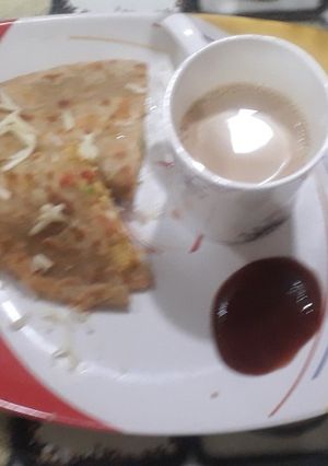 A picture of Omelette wrap.