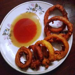 A picture of Vengaya Bajji | Onion Ring Bajji | How To Make South Indian Style Onion Rings.
