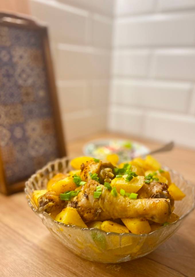 Курячі гомілки з куркою по-селянськи🍗