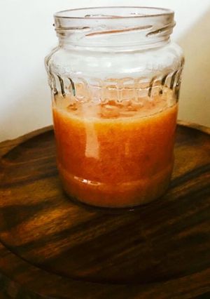 A picture of Mix fruits pulp...!!!❤️(jam) Microwave recipe 👍.