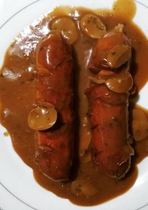 Foto resep Beef Bratwurst Mushroom Sauce