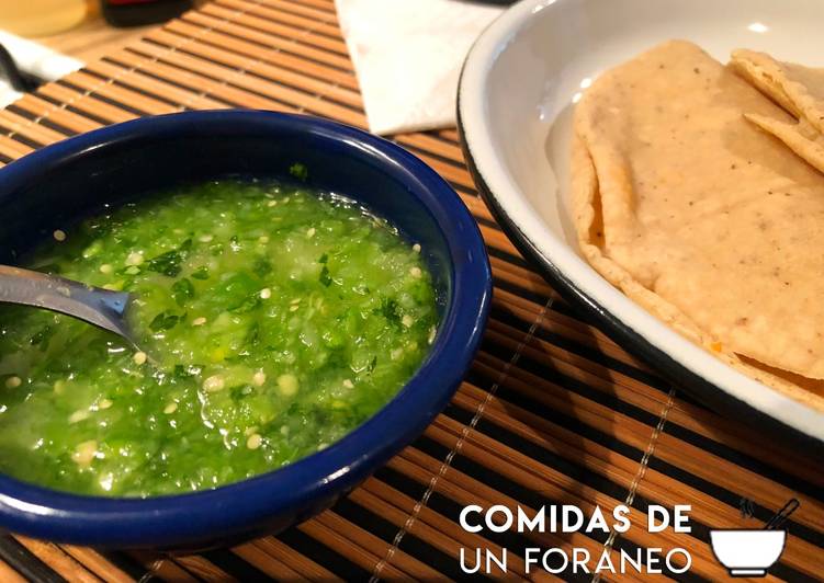 Recipe of Quick Green Sauce for Tacos