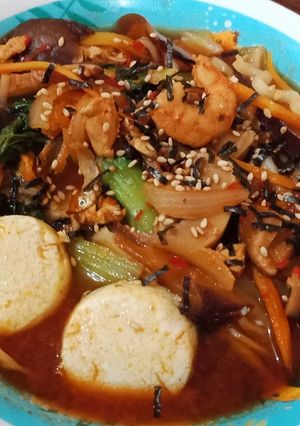Foto resep Jjampong (Mie Seafood Korea)