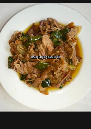 Foto resep Oseng daging cabe hijau