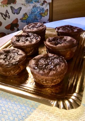 Una foto de Magdalenas de boniato y chocolate !🧁🍫 🍠