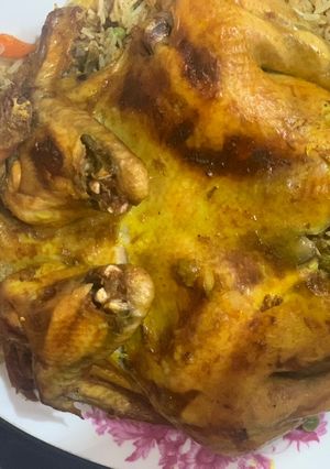 صورة لوصفة دجاج مشوي على الطباخ