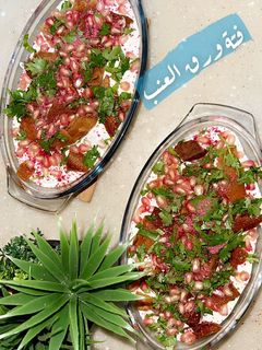 صورة لوصفة فتة ورق العنب