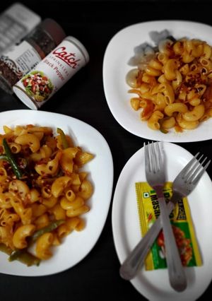 A picture of পাস্তা মশলা (pasta mashala recipe in bengali).